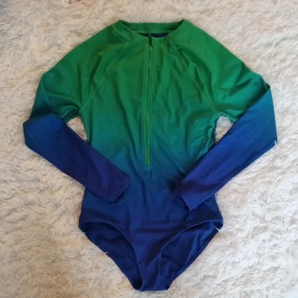 Athleta Swim Shield Ombre One Piece Rashgaurd